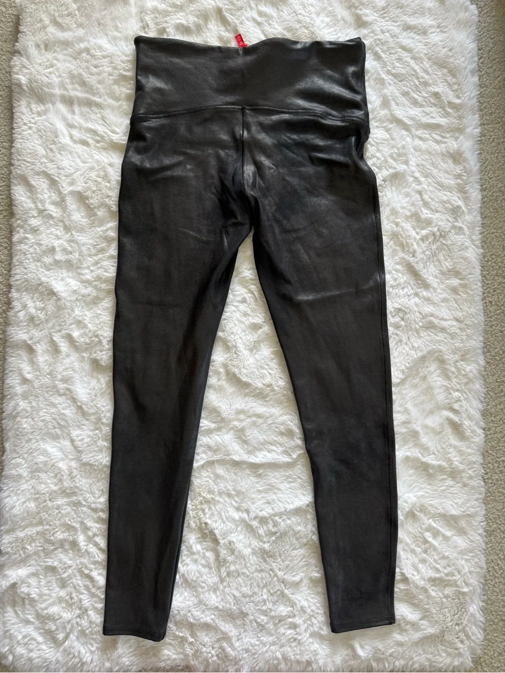 NWOT SPANX Black High-Rise Faux-Leather Leggings